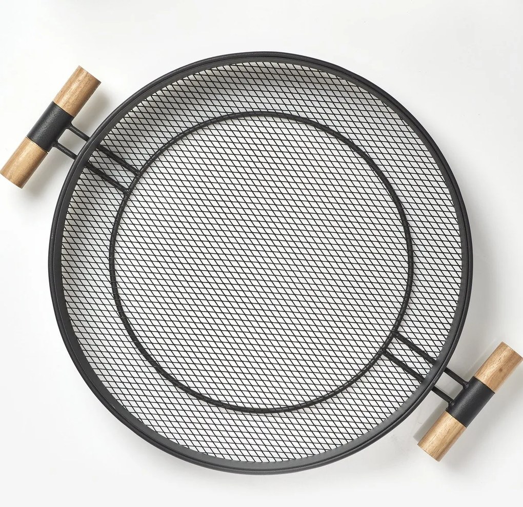 Taca metalowa z uchwytami, struktura siatki, Ø 48 cm, ZELLER