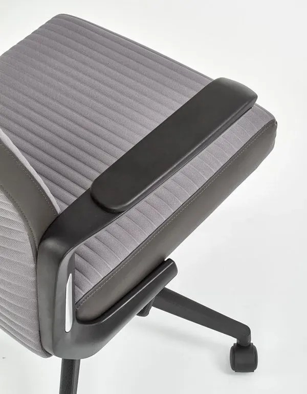 Popielaty fotel obrotowy do biura K4-R36