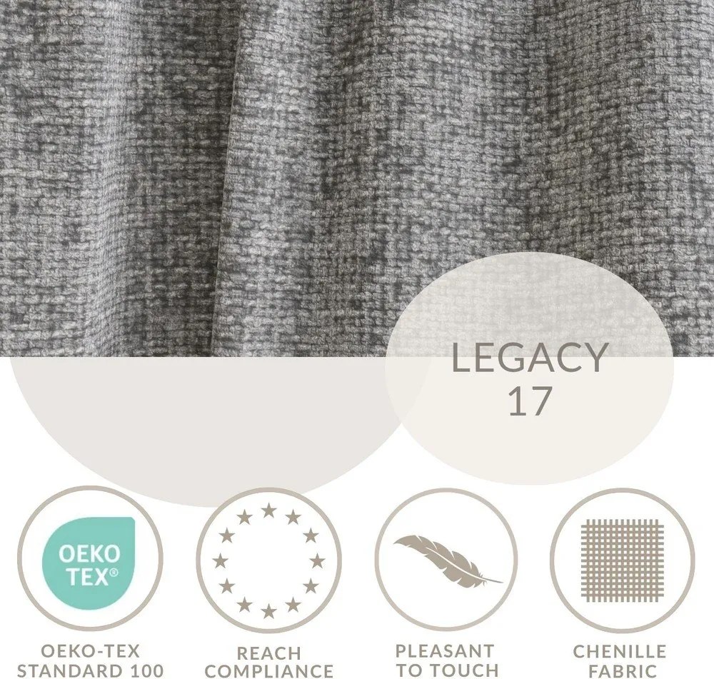 Szary rozkładany/ze schowkiem narożnik z tkaniny szenilowej (prawostronny/z szezlongiem) Leon – Maison de Rêve