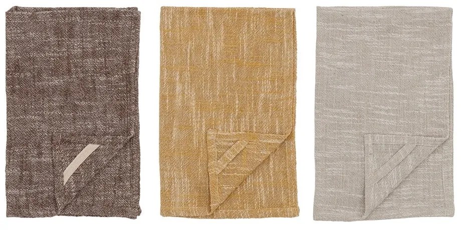 Ściereczki bawełniane zestaw 3 szt. 70x45 cm Heika − Bloomingville