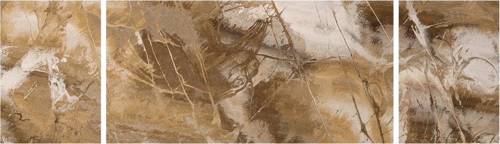 Obraz - Brązowa abstrakcja (170x50 cm)