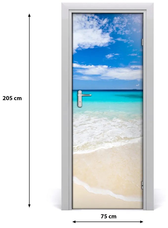 Naklejka fototapeta na drzwi Tropikalna plaża