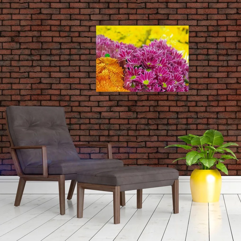 Obraz różowego kwiatu (70x50 cm)