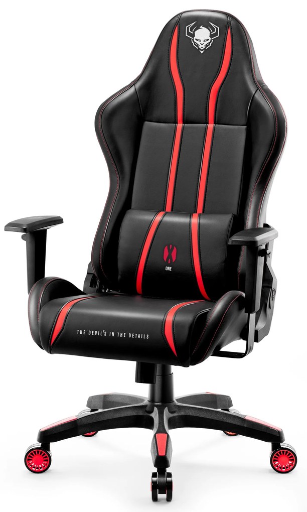 Fotel gamingowy Diablo X-One 2.0 King Size, czarno-czerwony