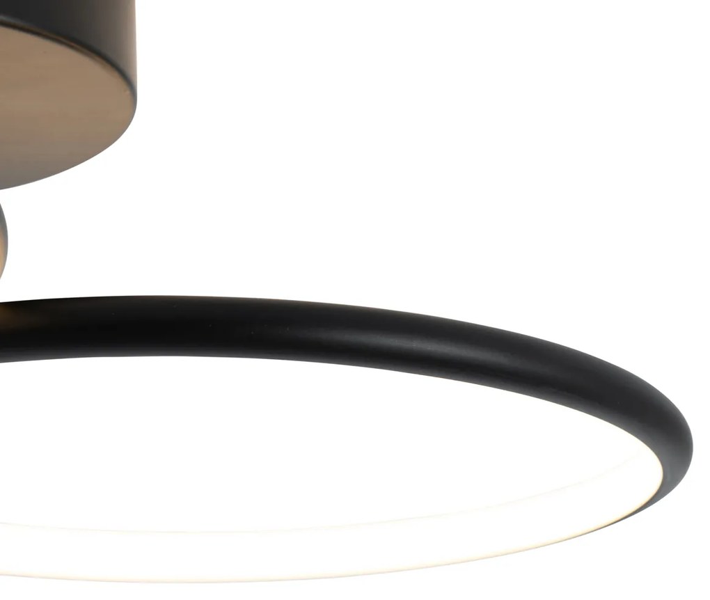 Lampa sufitowa czarna w komplecie z LED 3-stopniowy ściemniacz 2-światła - Joaniqa Nowoczesny Oswietlenie wewnetrzne
