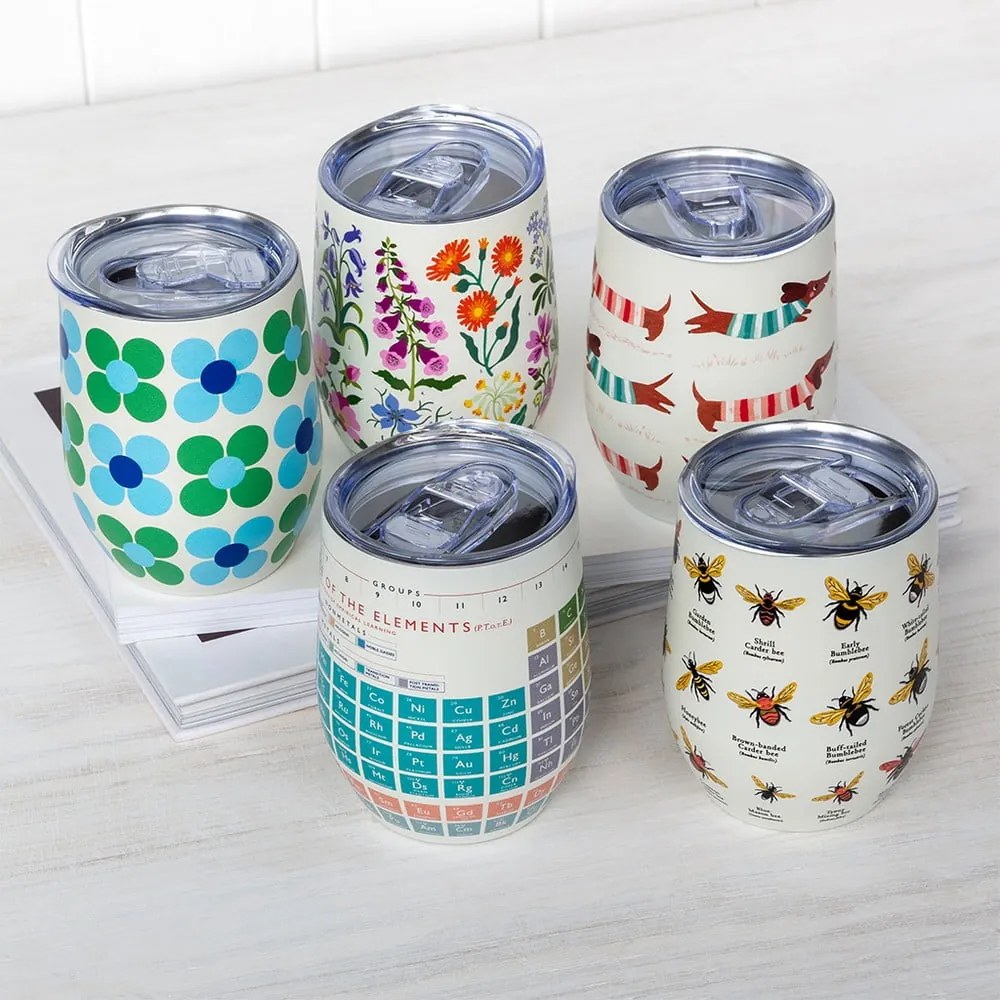 Kubek podróżny 350 ml Blue and green Daisy – Rex London