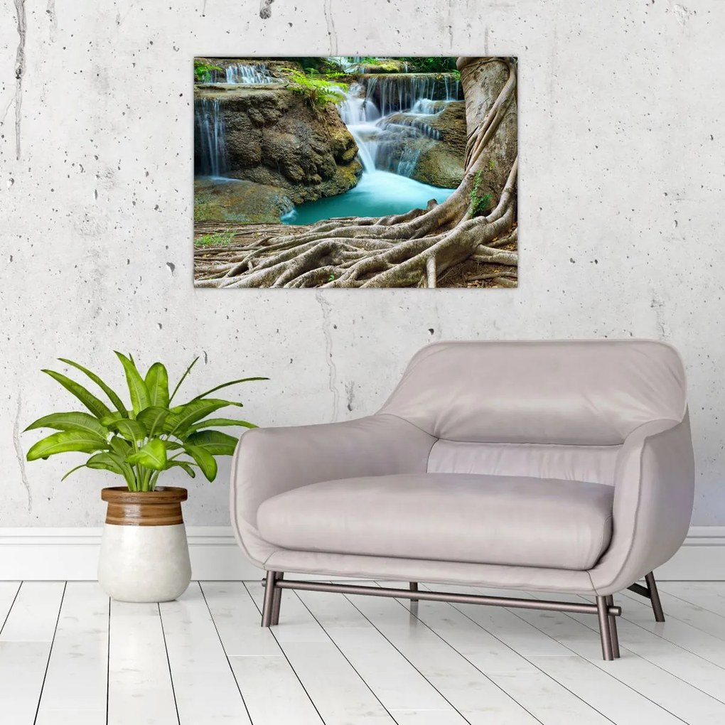 Obraz - Rzeka z wodospadami (70x50 cm)