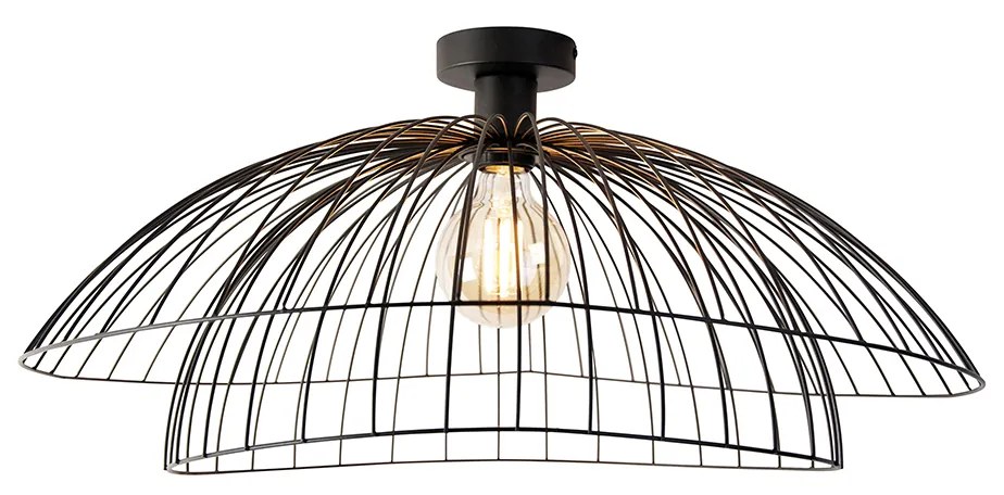 Inteligentna lampa sufitowa czarna 60 cm w tym Wifi G95 - Pua