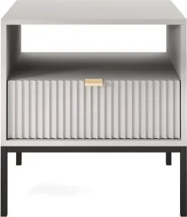 NAYA Stolik nocny S 54 szary | czarny stelaż