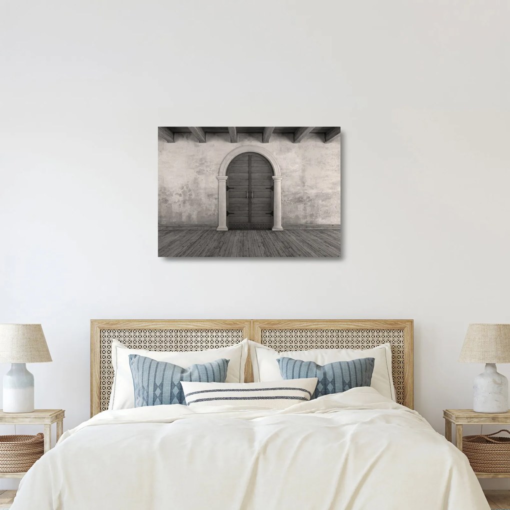 Obraz na szkle - Tajemnicze drzwi (70x50 cm)