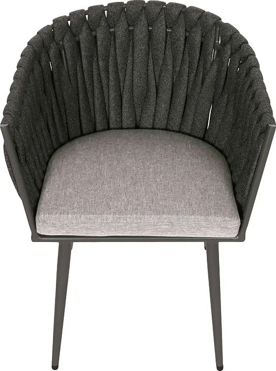 Krzesło do jadalni MCW-N38 (zestaw 2 sztuk),  antracyt poduszka jasnoszara