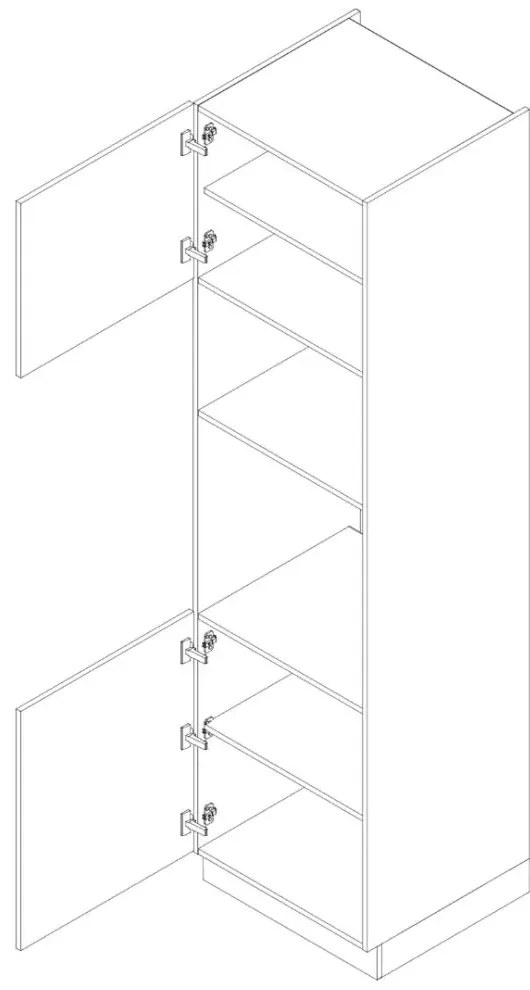 Szafka pod piekarnik i mikrofalę 60 DENIS D60 PK MV/2333 P/L biała mat STOLKAR