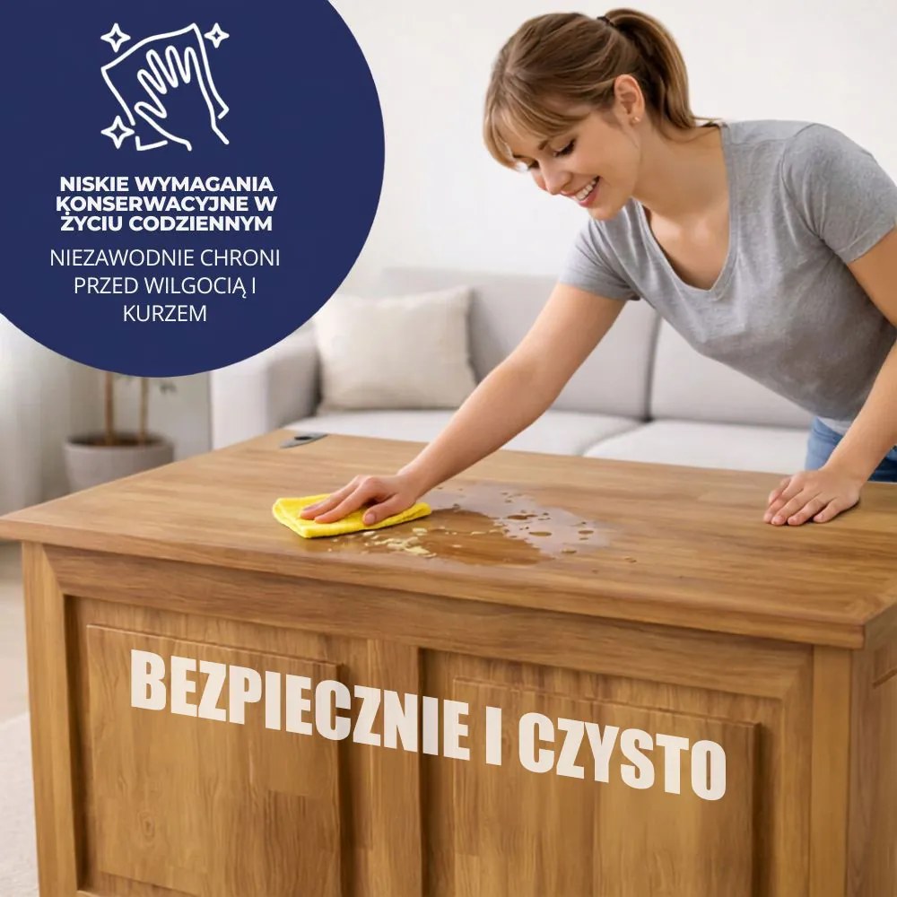 Skrzynia drewniana TOSCANA, 85x44x48cm, naturalny brąz Casaria