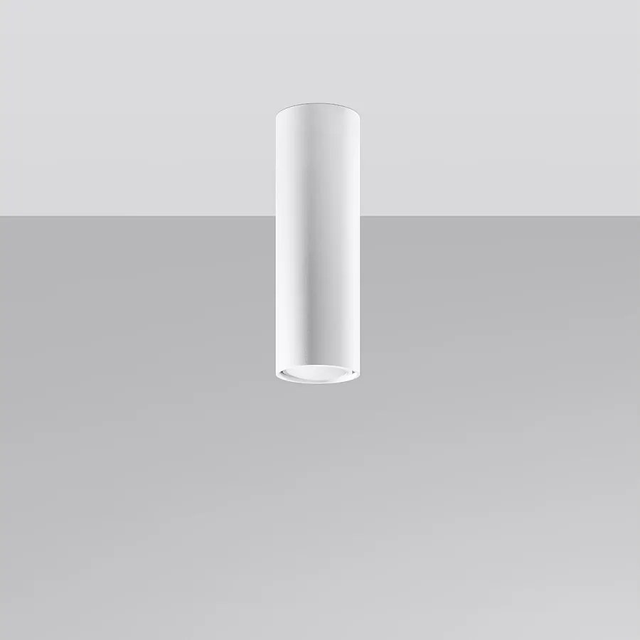 Plafony nowoczesny Toris, stal - 1 źródło światła 4000K - L.6 x H.20 cm - biały