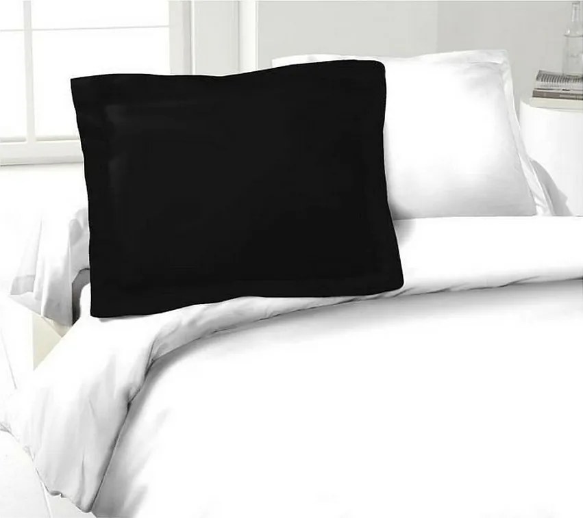 Zestaw 2 poszewek na poduszki 100% bawełny Czarny 50x70 cm