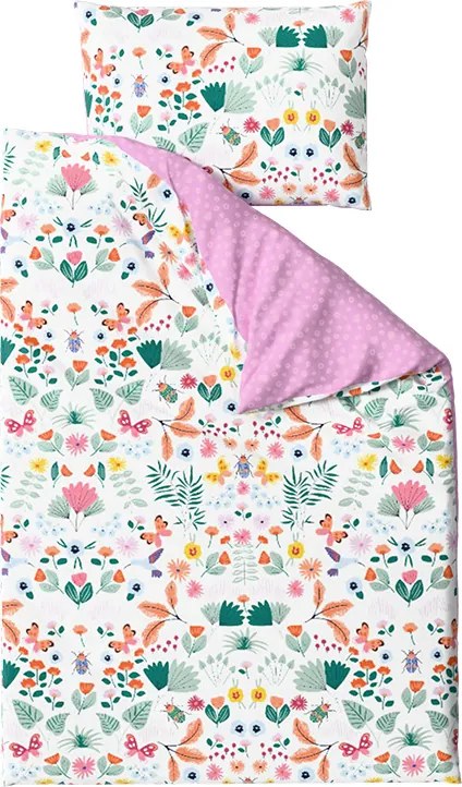 PrzytulneMieszkanie.pl PrzytulneMieszkanie.pl Pościel z kory do łóżeczka Renforcé LUNETTA różowa Rozmiar pościeli: 45 x 65 cm | 90 x 140 cm