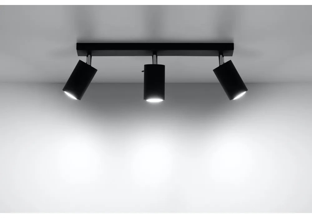 Czarna lampa sufitowa Sollux Ethna