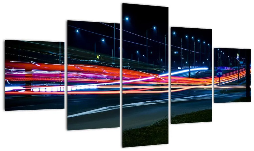 Obraz miasto nocą (125x70 cm)