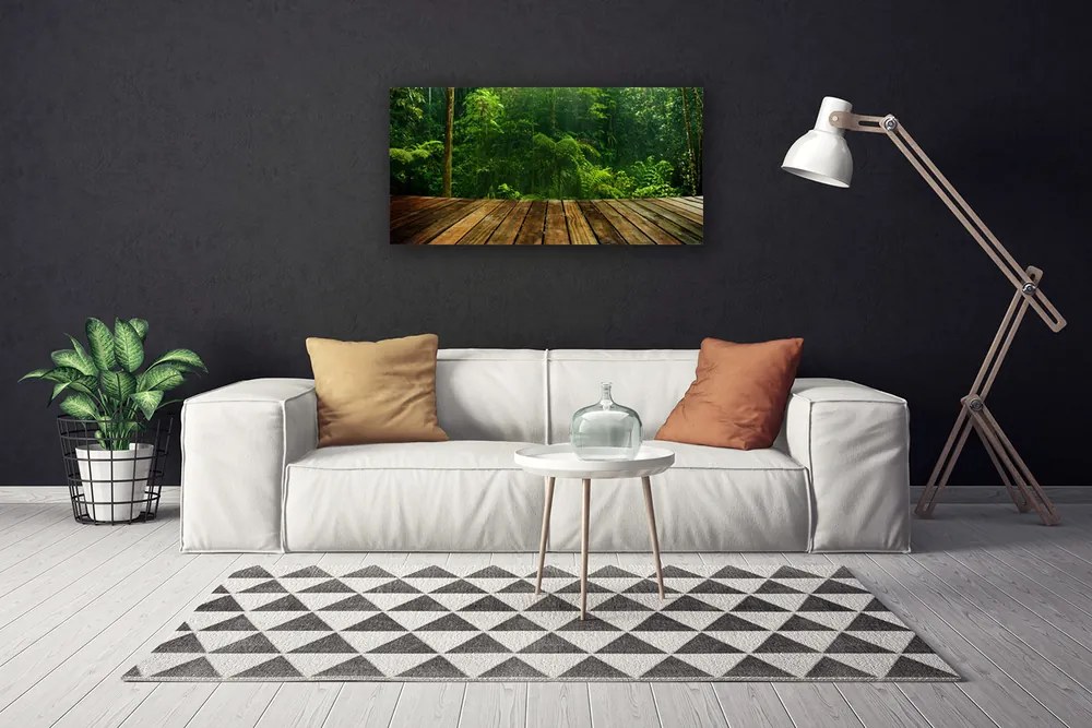 Obraz na płótnie Gęstwina Zielonego Lasu