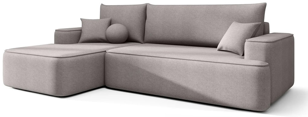 Szary narożnik rozkładany z pojemnikiem F2-M09