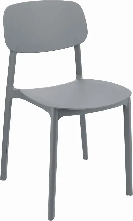 Szare minimalistyczne krzesło do ogrodu W5-F02