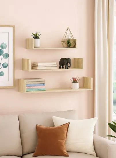 Zestaw Półek Ściennych W Kolorze Dąb Biały G9-M79