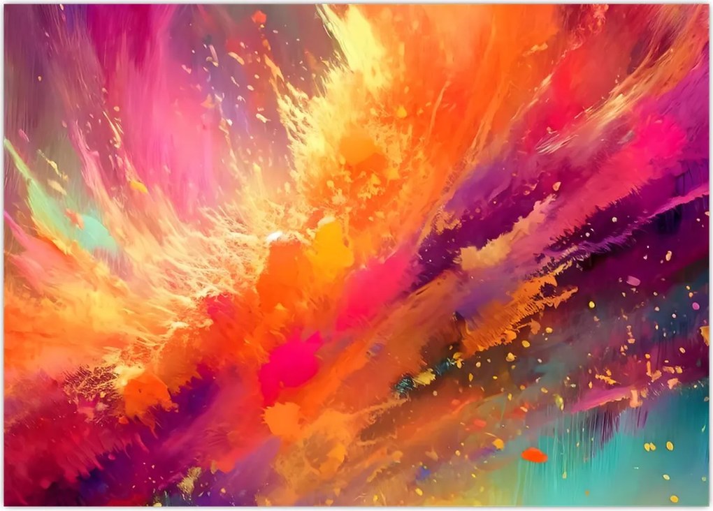 Obraz na szkle - Dynamiczna abstrakcja (70x50 cm)