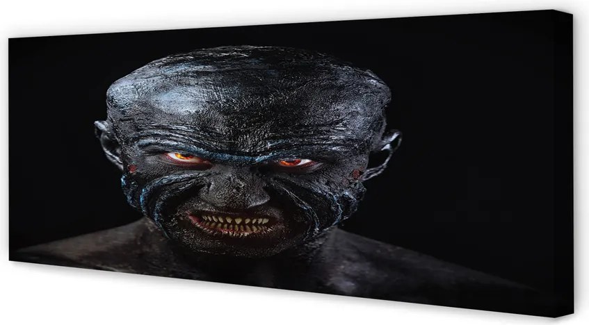 Duży obraz na płótnie Straszna Postać o Czerwonych Oczach