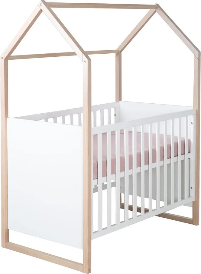 Białe łóżeczko 60x120 cm Cabane – Roba