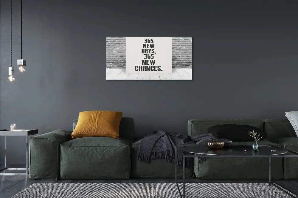 Duży obraz na płótnie Napis na Ceglanym Murze