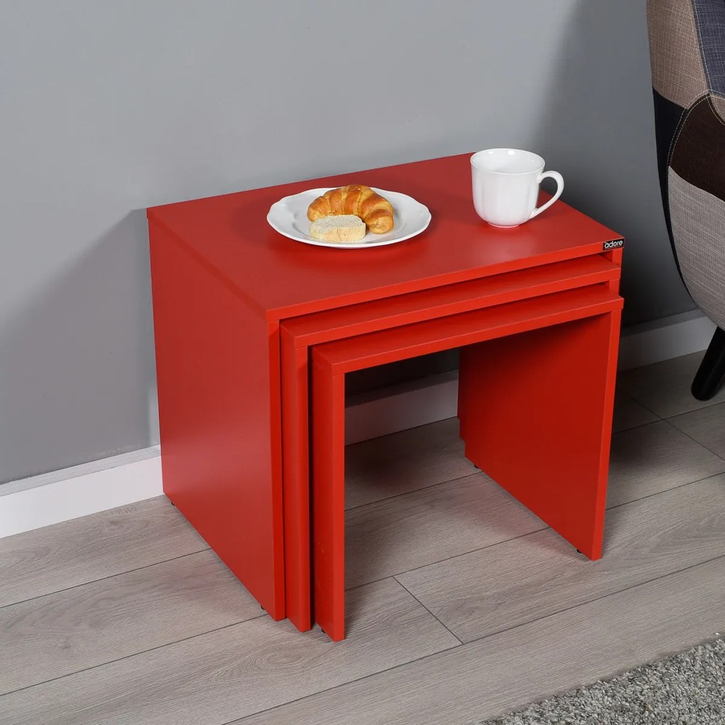 Stolik do odkładania SHP Red, 3 szt.