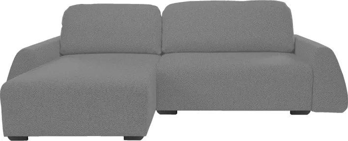 Narożnik ALMI Lewostronny z funkcją spania, wolnostojący tkanina EXCITE ME 05 Srebrny
