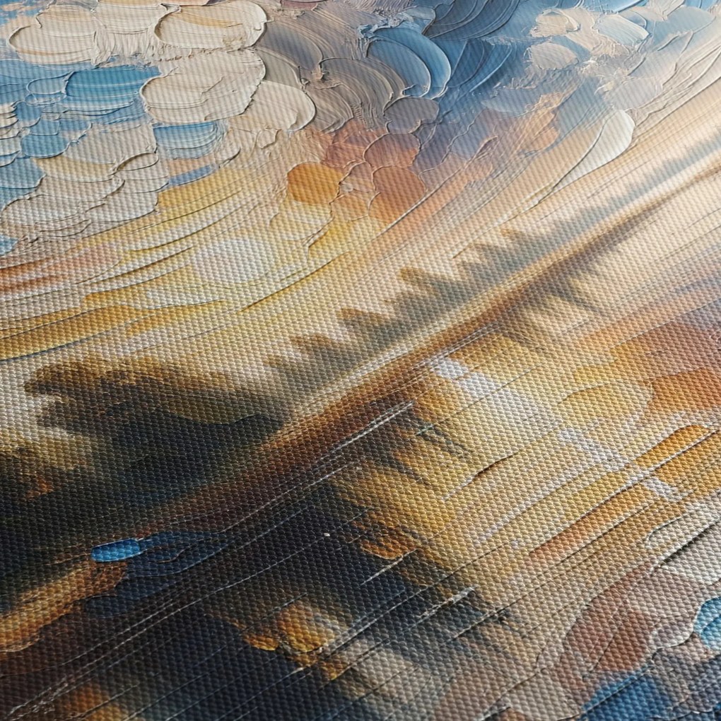 Obraz - Obraz słońca nad wodą (z zegarem) (90x30 cm)