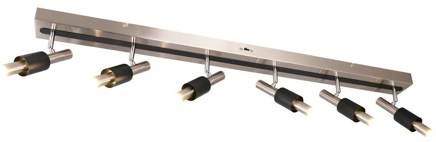 Czarna/w kolorze srebra lampa punktowa LED 20,5x120 cm Ikaris – Trio Select