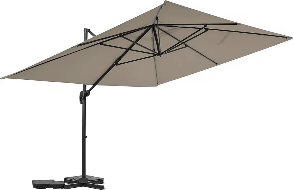 Aluminiowy parasol ogrodowy Sky 4" - 3 x 4 m - Taupe
