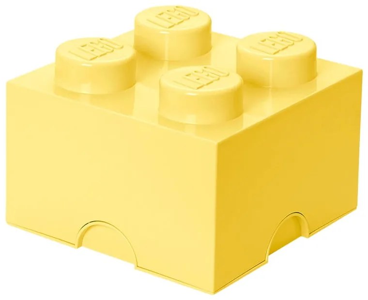 Jasnożółty kwadratowy pojemnik LEGO®