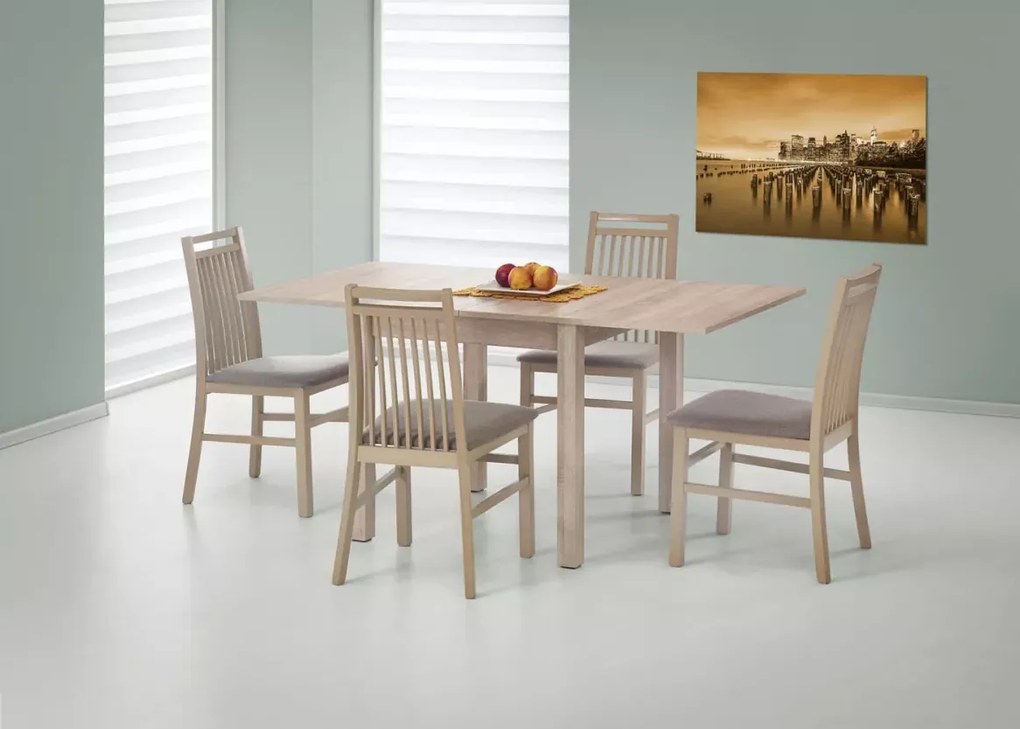 Rozkładany stół Country 80-160x80 w różnych kolorach z trwałym blatem z płyty laminowanej