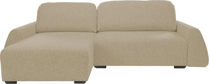 Narożnik ALMI Lewostronny z funkcją spania, wolnostojący tkanina EXCITE ME 04 Cappucino