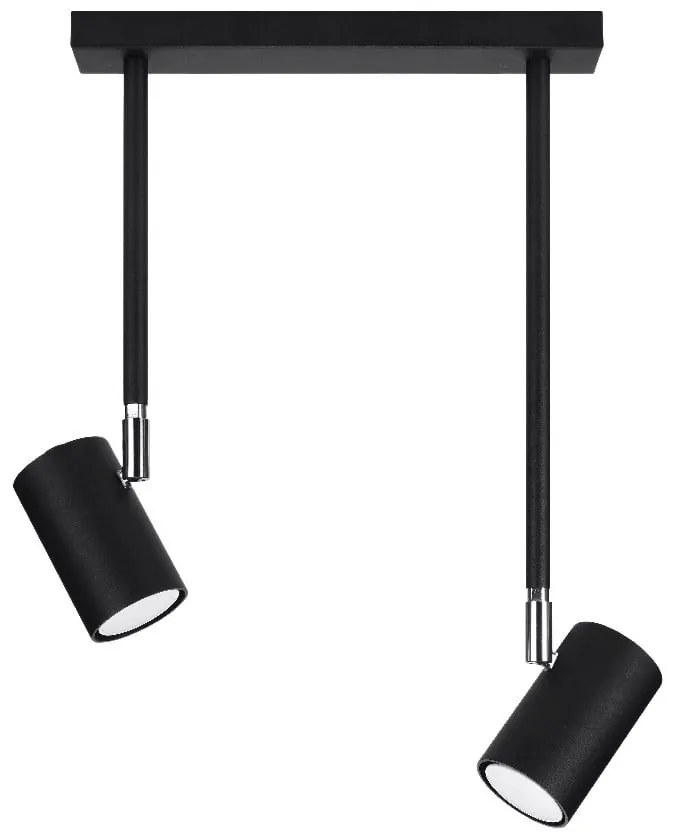 Czarna lampa punktowa 10x30 cm Jones – Sollux