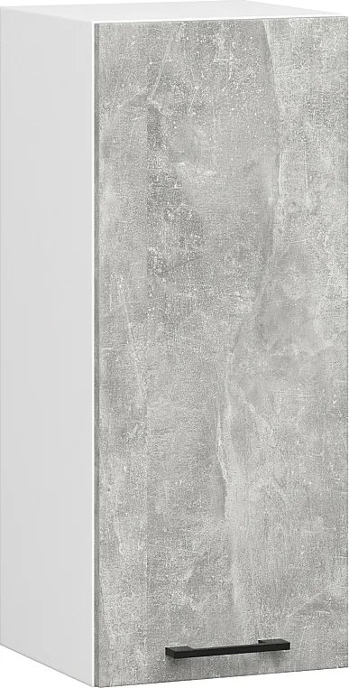 Szafka kuchenna AKORD W30 system OLIWIA H720 Biała 30 cm 1 drzwi kolor Beton mat 2 półki 30x30x72 cm