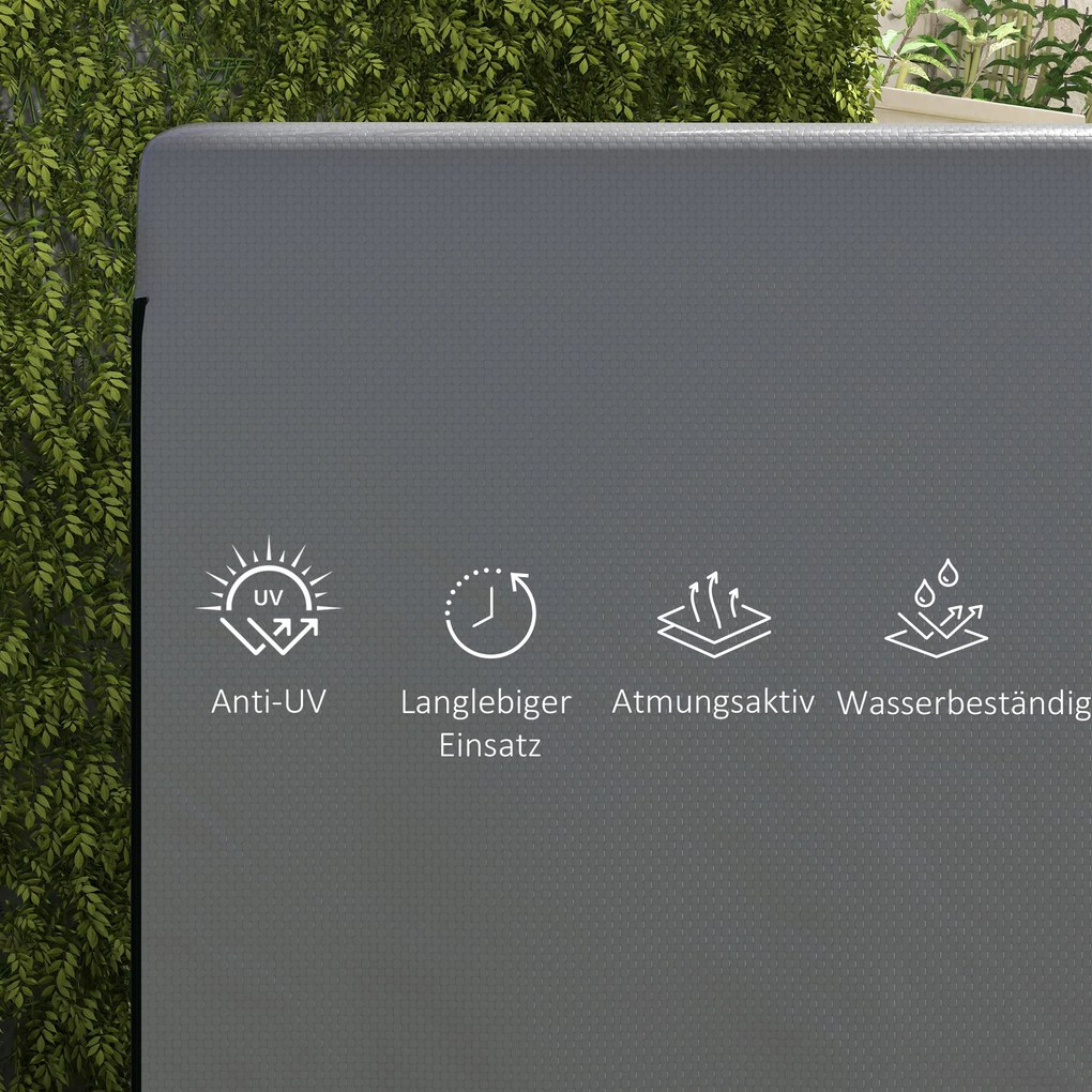 Outsunny Pokrowiec na meble ogrodowe, osłona ochronna na meble zewnętrzne, 215 cm x 155 cm x 150 cm, Ciemnoszary | Aosom PL