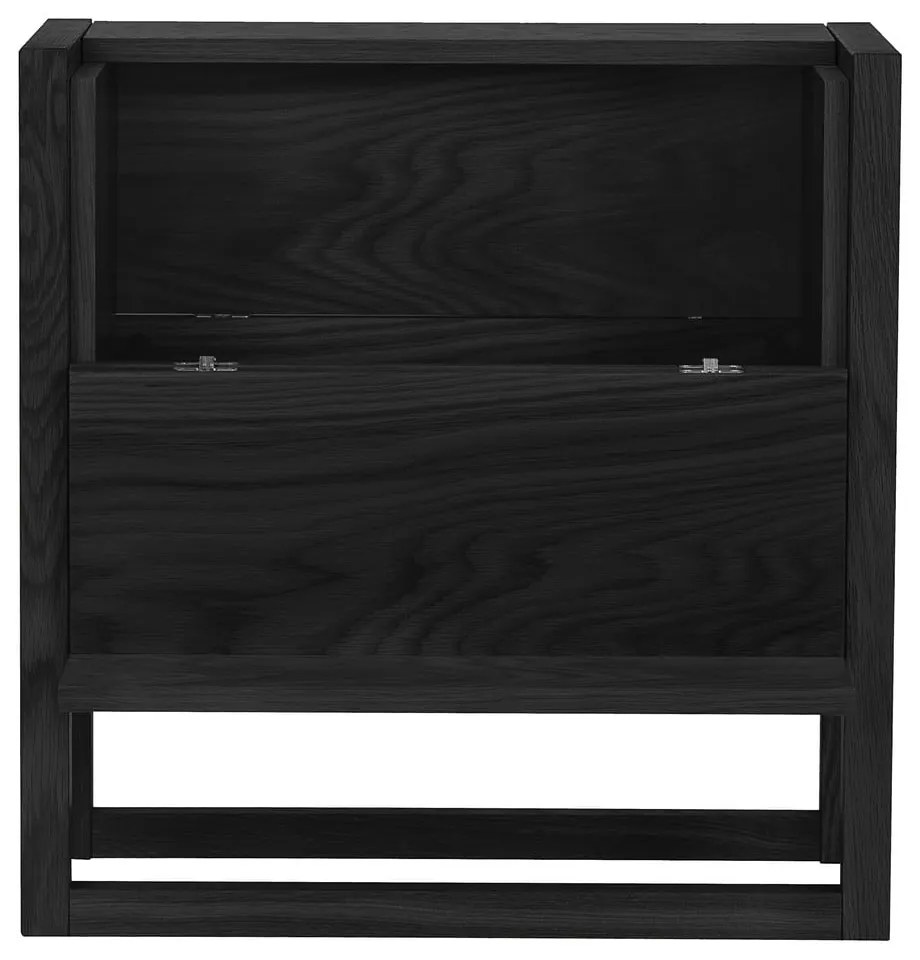 Czarny barek z drewna dębowego 59x60 cm Woodman NewEst