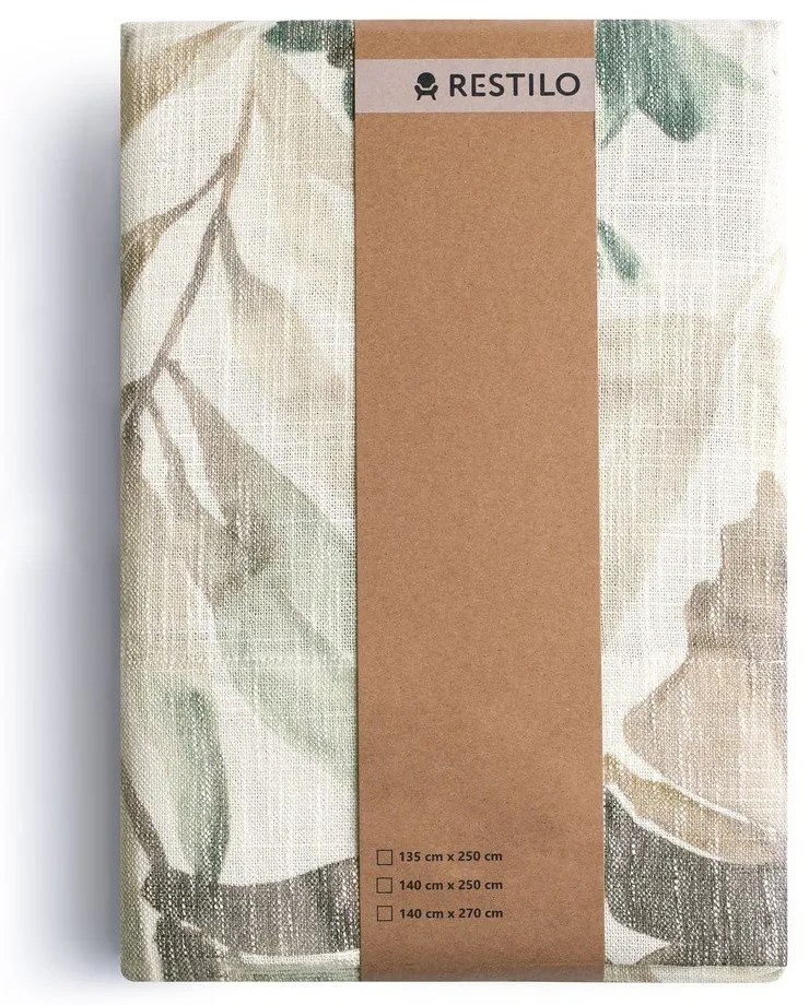 Kremowa/szaroniebieska zasłona 135x250 cm Celesta – Restilo