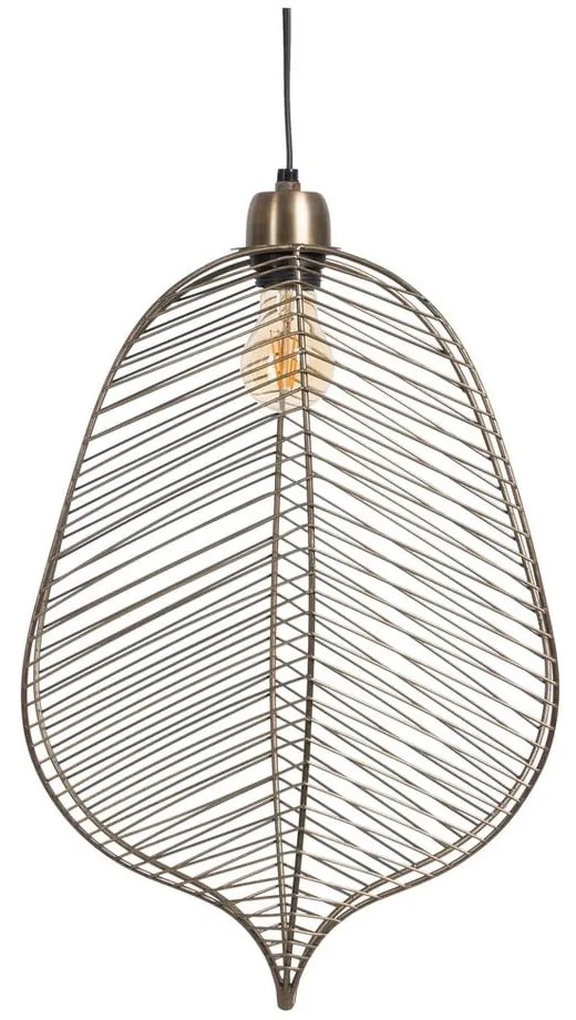 Lampa wisząca w kolorze złota z metalowym kloszem – Ixia