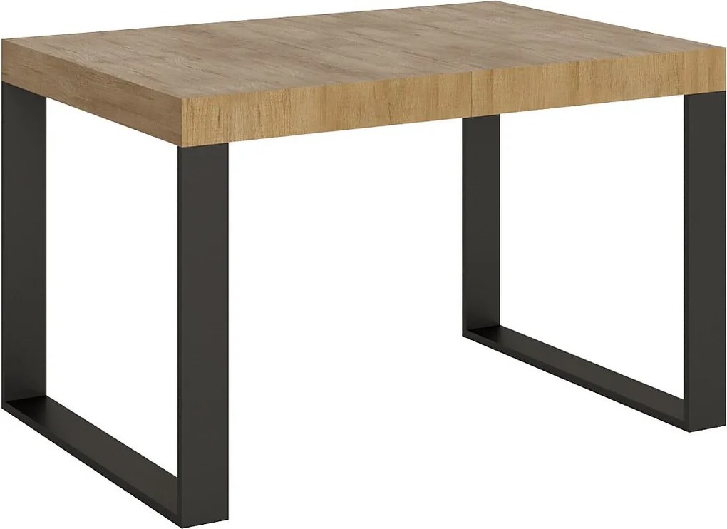 Stół rozkładany 130/234x90 cm Tecno dąb naturalny nogi antracytowe