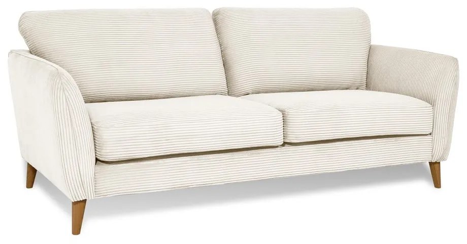 Biała sztruksowa sofa 206 cm Paris – Scandic