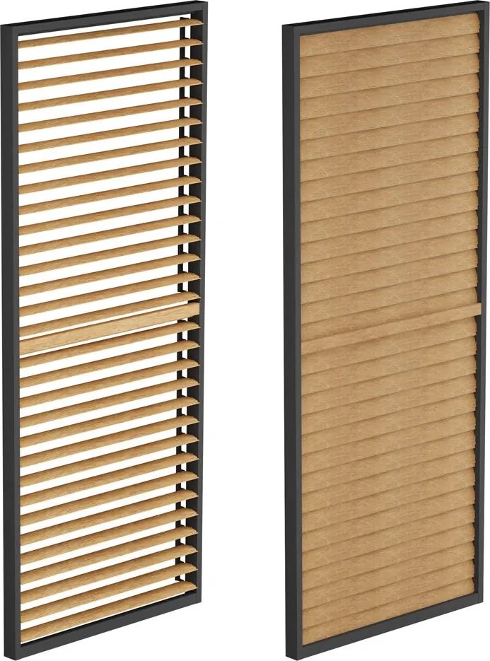 PANEL ŻALUZJOWY BOCZNY RUCHOMY 123X238 CM DO PERGOLI 4M KOLOR DREWNA (2,5m)