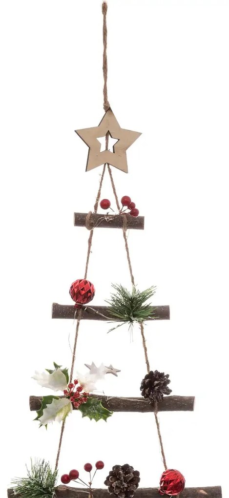 Choinka ścienna z gałęzi, 120 cm