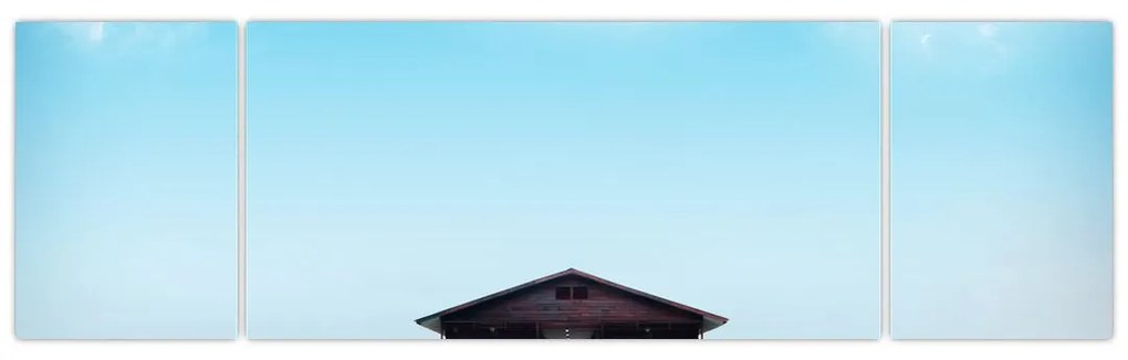 Obraz domu nad morzem (170x50 cm)