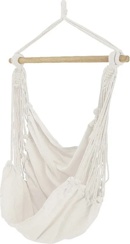 Biała Bawełniana i Poliestrowa Huśtawka Hamakowa MODELOWA ODZIEŻ BORNEO 100x130cm